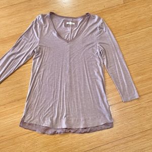Anthropologie Pure + Good Lilac Jersey Blouse Medium